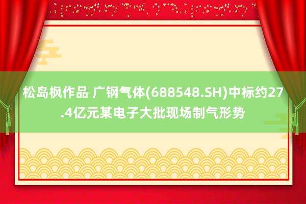松岛枫作品 广钢气体(688548.SH)中标约27.4亿元某电子大批现场制气形势