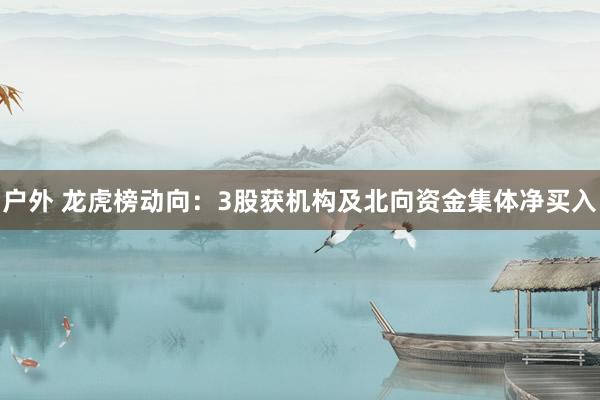 户外 龙虎榜动向：3股获机构及北向资金集体净买入