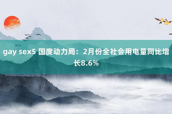 gay sex5 国度动力局：2月份全社会用电量同比增长8.6%