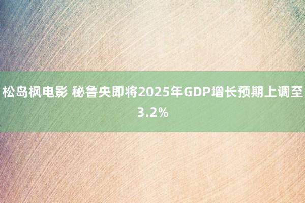 松岛枫电影 秘鲁央即将2025年GDP增长预期上调至3.2%