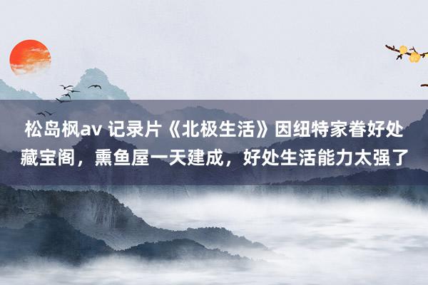 松岛枫av 记录片《北极生活》因纽特家眷好处藏宝阁,熏鱼屋一天建成,好处生活能力太强了
