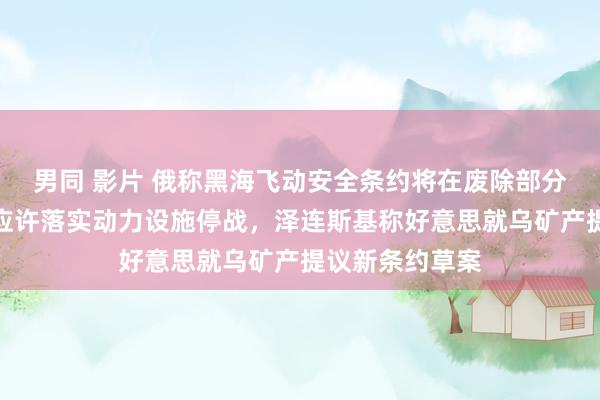 男同 影片 俄称黑海飞动安全条约将在废除部分制裁后收效，应许落实动力设施停战，泽连斯基称好意思就乌矿产提议新条约草案
