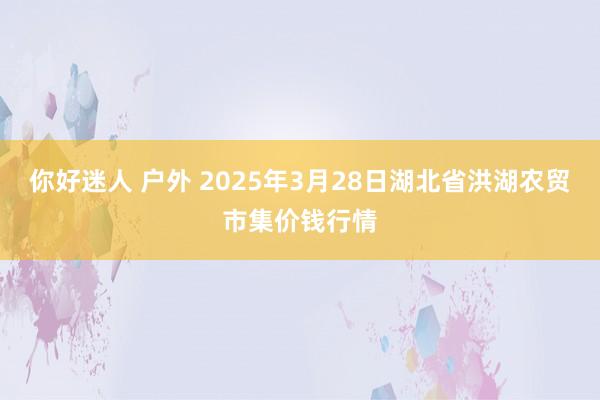 你好迷人 户外 2025年3月28日湖北省洪湖农贸市集价钱行情