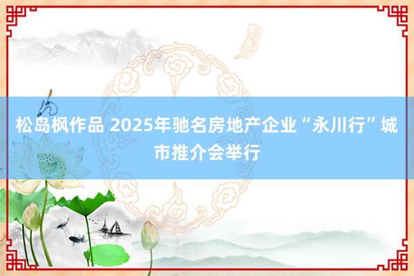 松岛枫作品 2025年驰名房地产企业“永川行”城市推介会举行