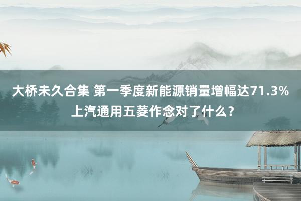 大桥未久合集 第一季度新能源销量增幅达71.3% 上汽通用五菱作念对了什么？