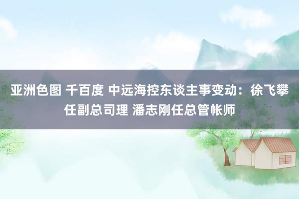 亚洲色图 千百度 中远海控东谈主事变动：徐飞攀任副总司理 潘志刚任总管帐师