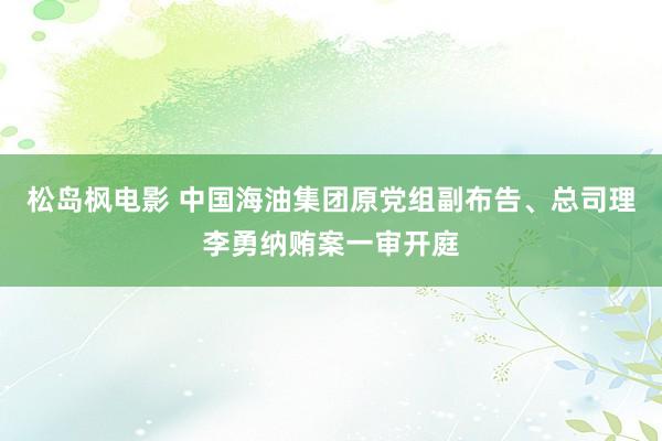 松岛枫电影 中国海油集团原党组副布告、总司理李勇纳贿案一审开庭