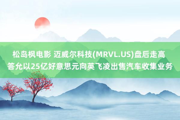 松岛枫电影 迈威尔科技(MRVL.US)盘后走高 答允以25亿好意思元向英飞凌出售汽车收集业务
