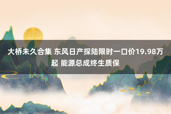 大桥未久合集 东风日产探陆限时一口价19.98万起 能源总成终生质保