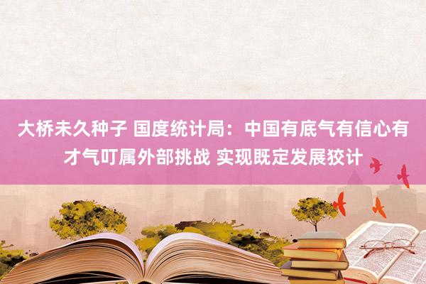 大桥未久种子 国度统计局：中国有底气有信心有才气叮属外部挑战 实现既定发展狡计