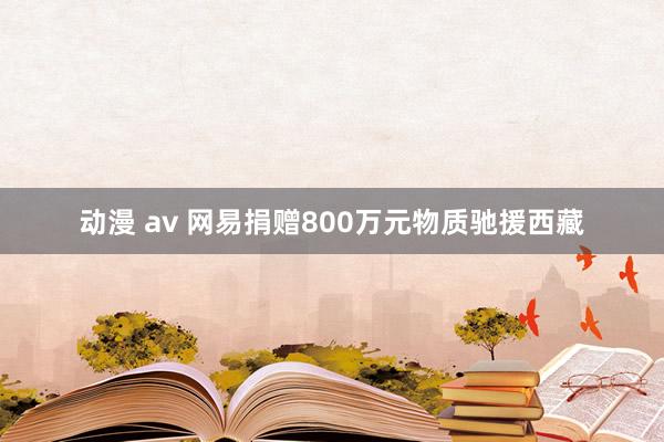 动漫 av 网易捐赠800万元物质驰援西藏