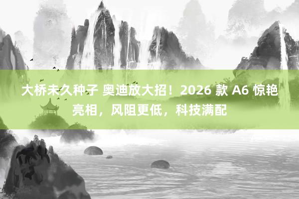 大桥未久种子 奥迪放大招！2026 款 A6 惊艳亮相，风阻更低，科技满配