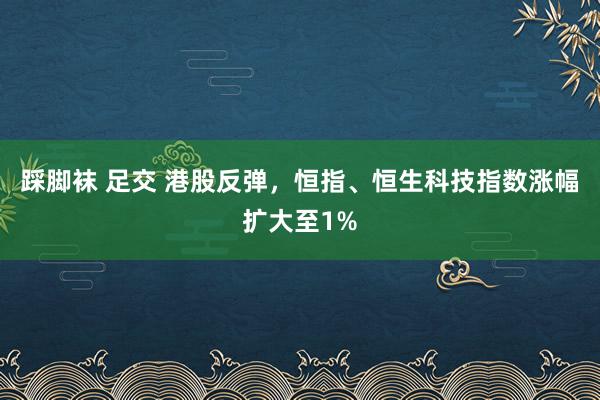 踩脚袜 足交 港股反弹，恒指、恒生科技指数涨幅扩大至1%